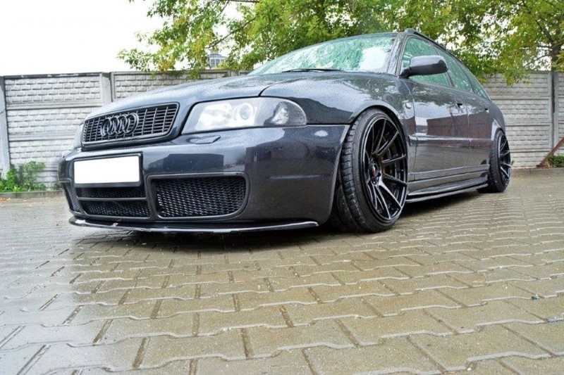 Voorspoiler passend voor Audi S4 B5 Glanzend Zwart