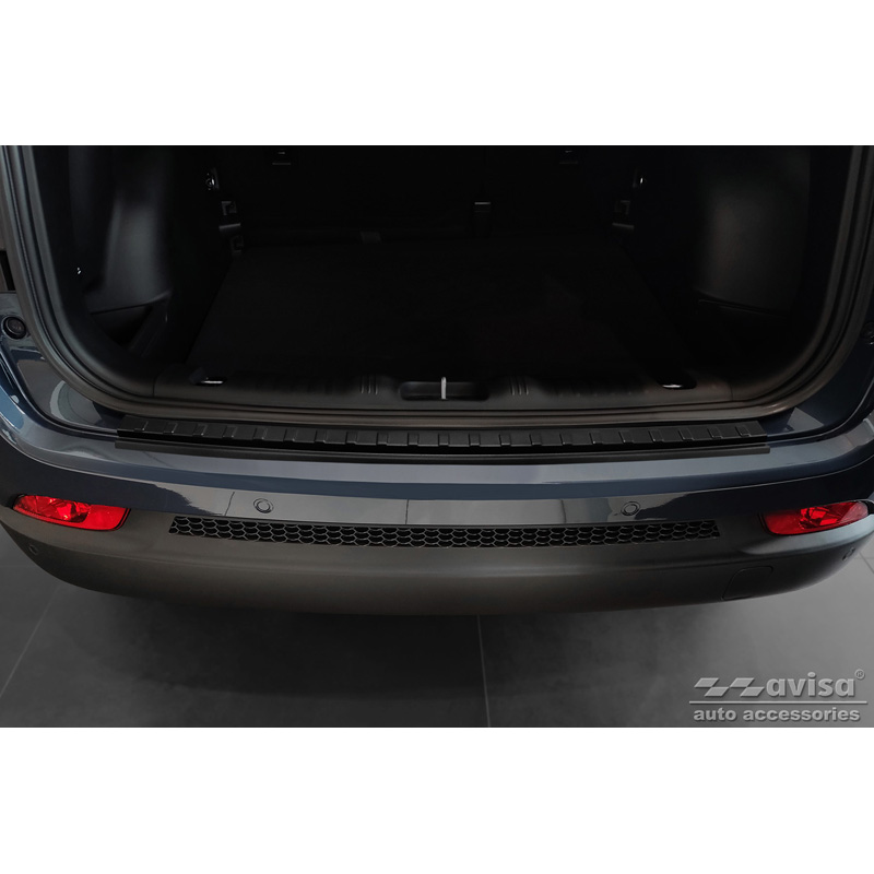 Matt Black Stainless Steel Rear bumper protector  Jeep Compass 2017- 'Ribs'