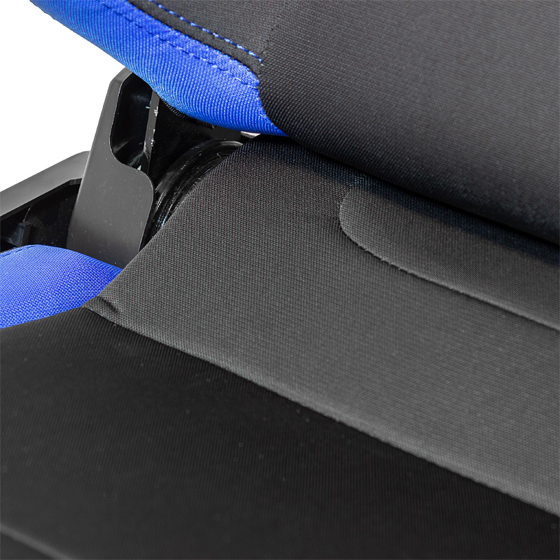 Sport seat 'RS6-II' - Black/Blue Fabrics - Dual-side reclinable back-rest - incl. slides