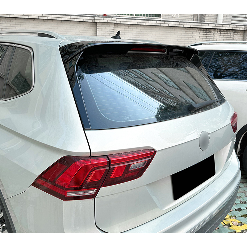 Roof spoiler (Spoiler Cap)  Volkswagen Tiguan II 2016-2024 excl. R/R-Line 3-pieces (ABS Glossy Black)