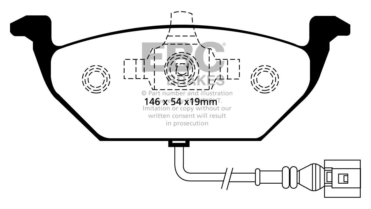 EBC Brakes VW Golf VI 1.4 2008-.. Remblokken voorzijde greenstuf