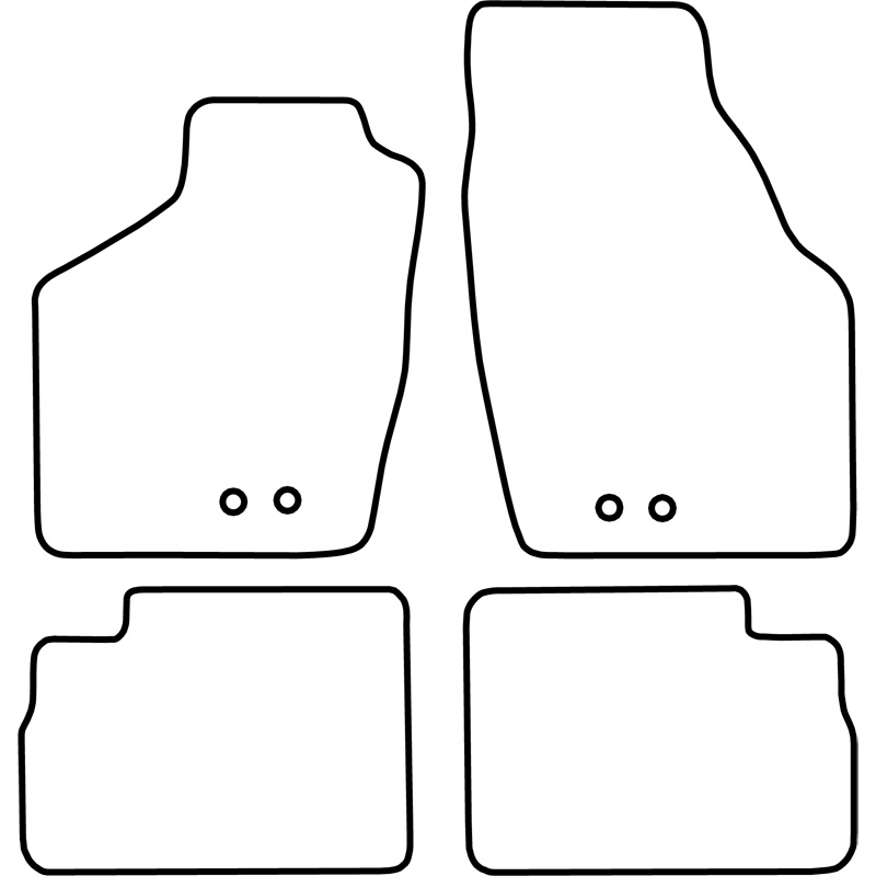 Set velour car mats  Opel Agila 2004-2008