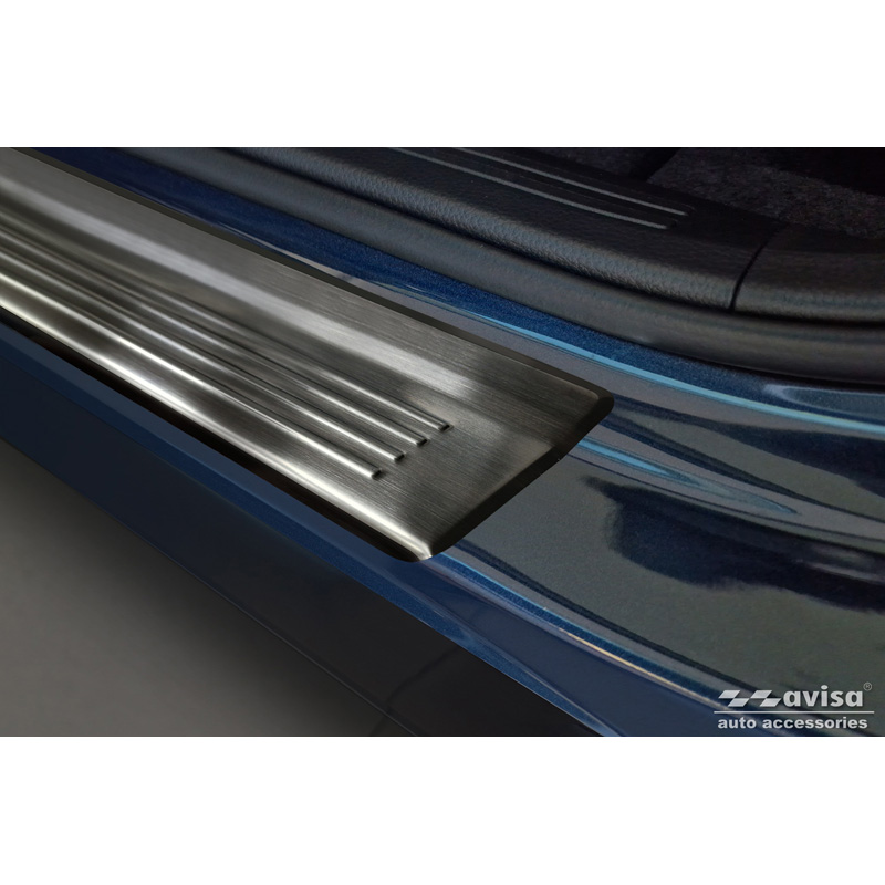 Black Inox door sill protectors  Honda CR-V VI (RS_) 2023- - 'Lines' - 4-pieces