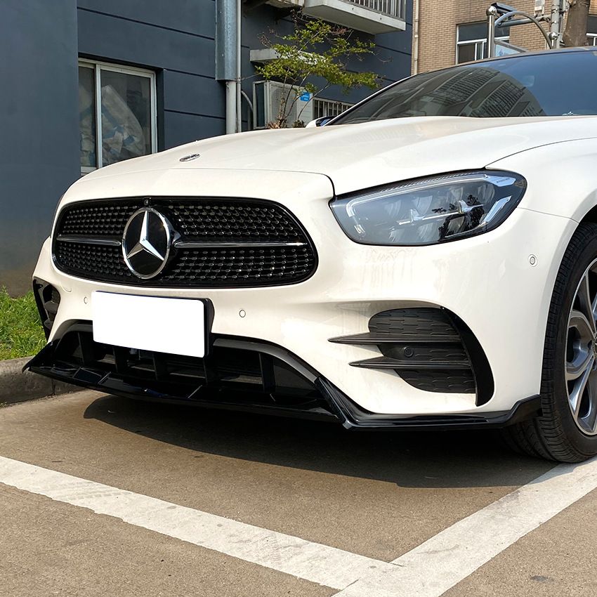 Voorspoiler passend voor Mercedes E Klasse W213 / C238 AMG Pakket FL Glans Zwart