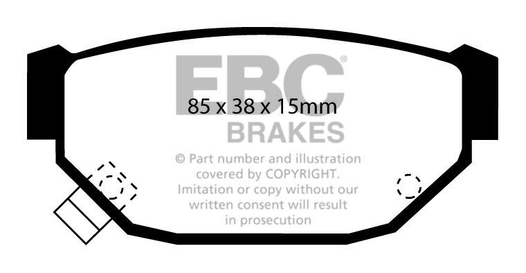 EBC Brakes SUBARU Series 1/2/L 1.8 (AG4) 85-91 Remblokken achter
