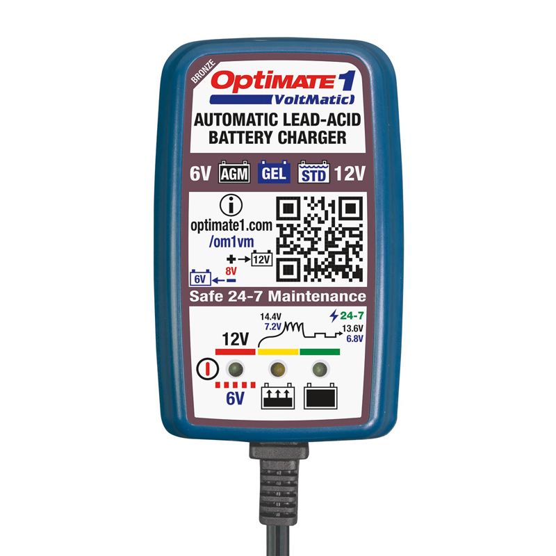 OptiMate 1 VoltMatic 6V / 12V 0,6A  Battery Saving charger-tester-maintainer