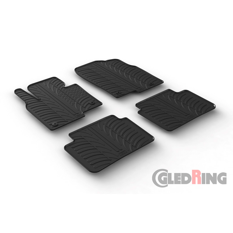 Rubber car mats set  Mazda CX-5 6/2017- (T profile 4-pieces + mounting clips)