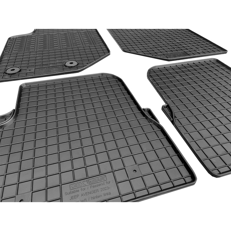 Rubber car mats set  Jeep Avenger (petrol) 2023- (4-pieces + fixing system)