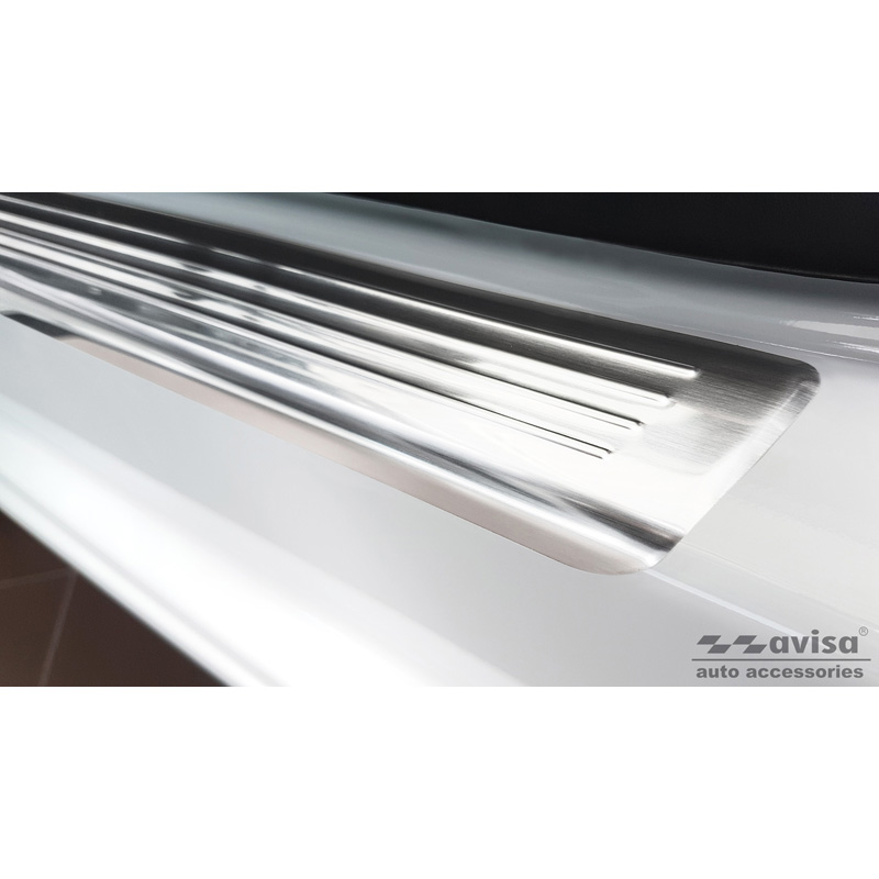 Stainless Steel Door sill protectors  Peugeot 2008 II 2020- 'Lines' - 4-pieces