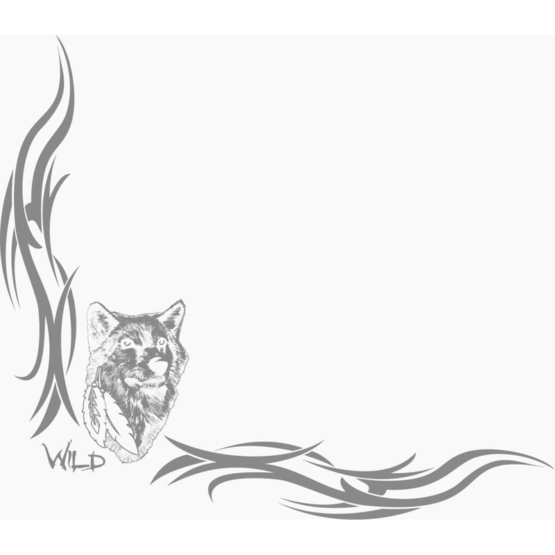 Auto Tattoo Window sticker Wolf - 46x55cm - 2-pieces Left & Right side