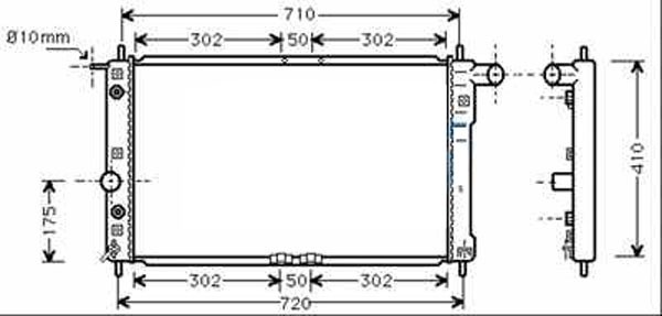 Radiator LEGANZA/NUBIRA 99-04 654x380 1.6I/2.0-16V +/-AC