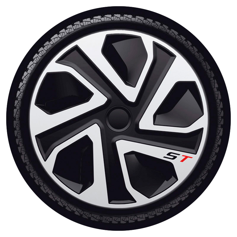 Set J-Tec wheel covers ST 14-inch silver/black
