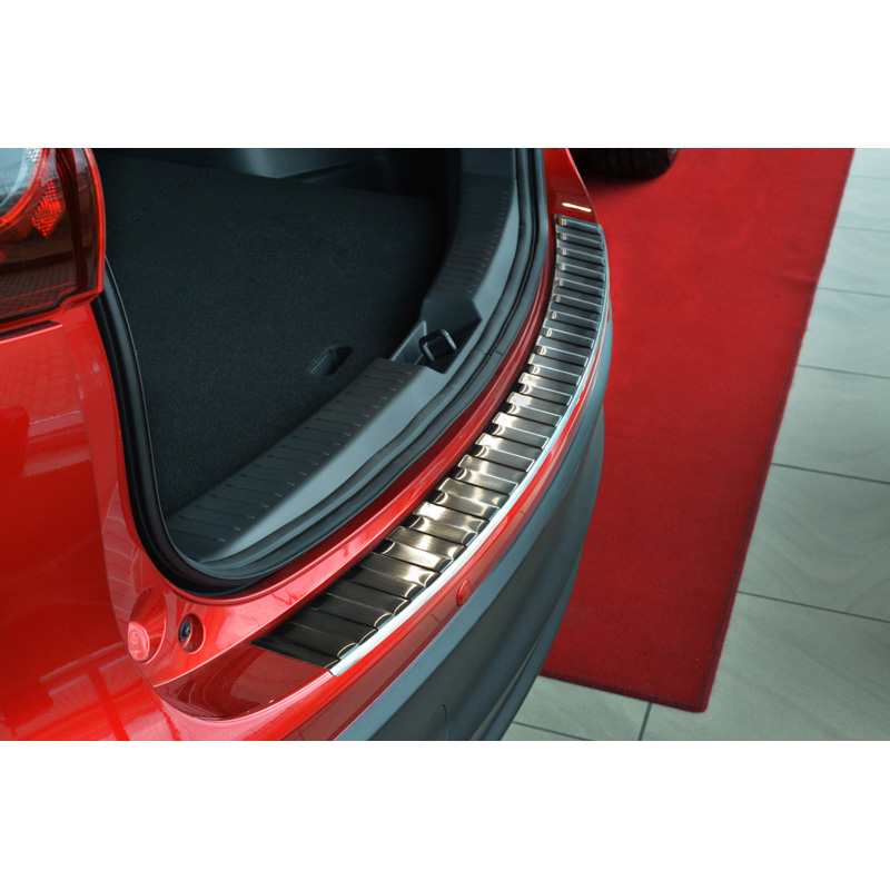 Black Stainless Steel Rear bumper protector  Mazda CX-5 2012-2017 'Ribs'
