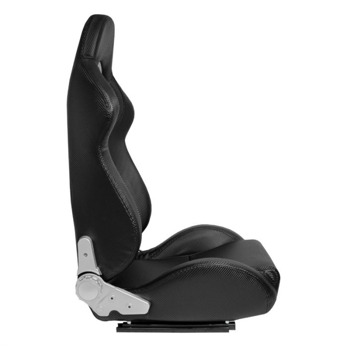 Sport seat 'DS' - Carbon-look Synthetic leather - Dual-side reclinable back-rest - incl. slides