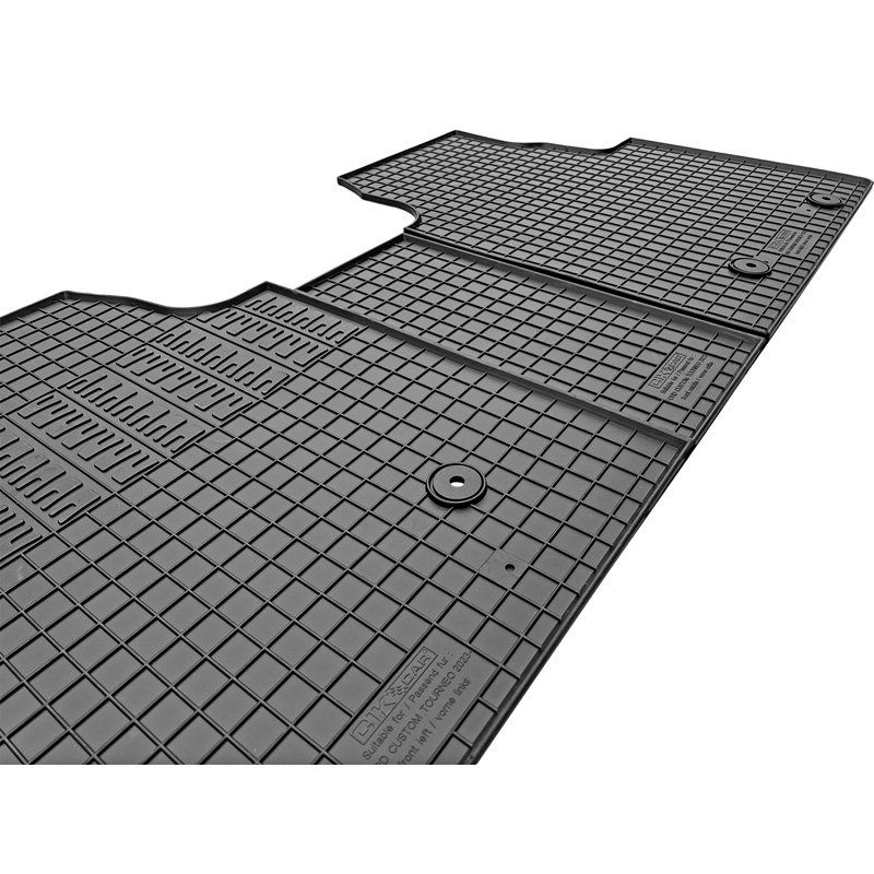 Rubber car mats set  Ford Tourneo Custom (V710) 2023- (3-pieces + fixing system)
