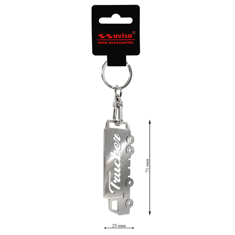 Stainless steel key chain - Trucker/Truck