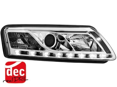 Headlights Audi A6 4F 04-07 Devil Eyes Dlite LED Chrome
