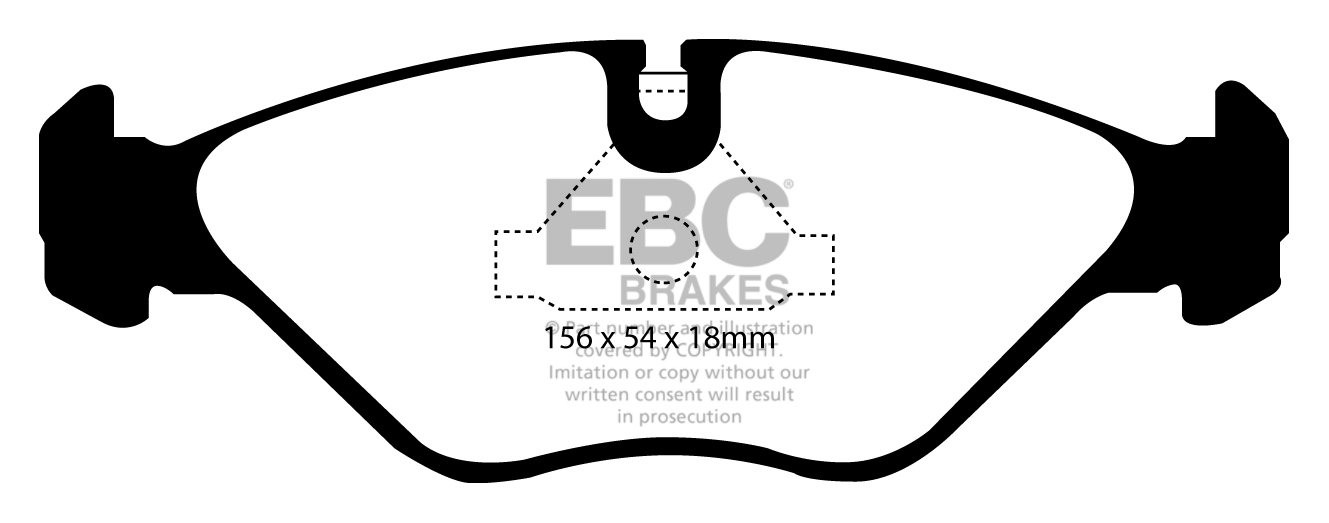 EBC Brakes SAAB 9000 2.3 88-94 Remblokken voorzijde