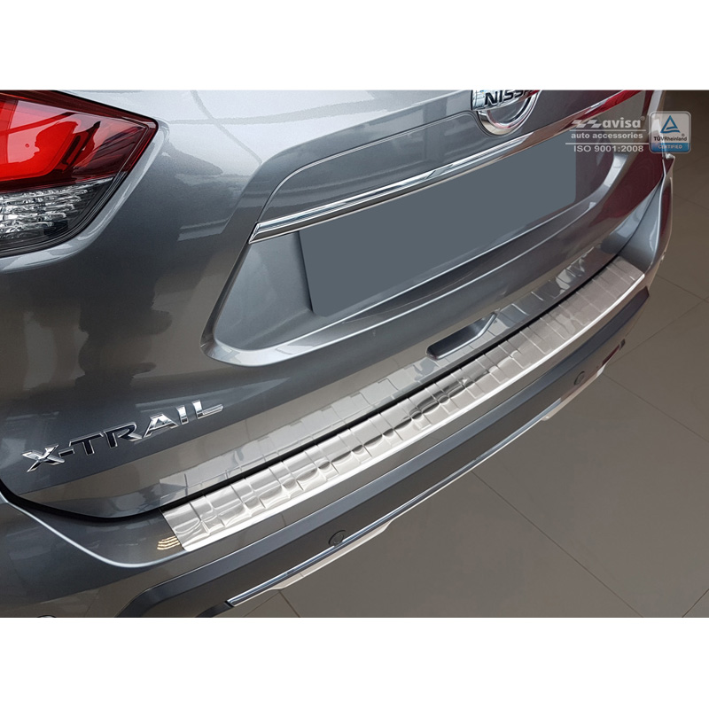 Stainless Steel Rear bumper protector  Nissan X-Trail III (T32) Facelift 2017-2021 'Ribs'