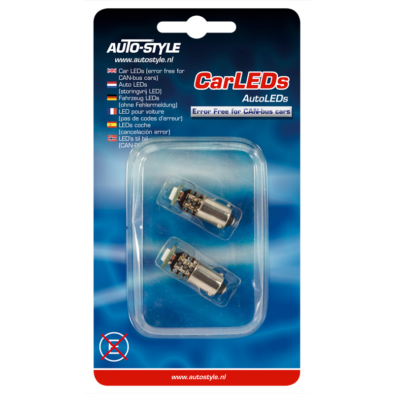 BAX9S (H6) SMD/LED AC Bulbs 12V Xenon-Optics White, set of 2 pieces, with CAN-bus resistance
