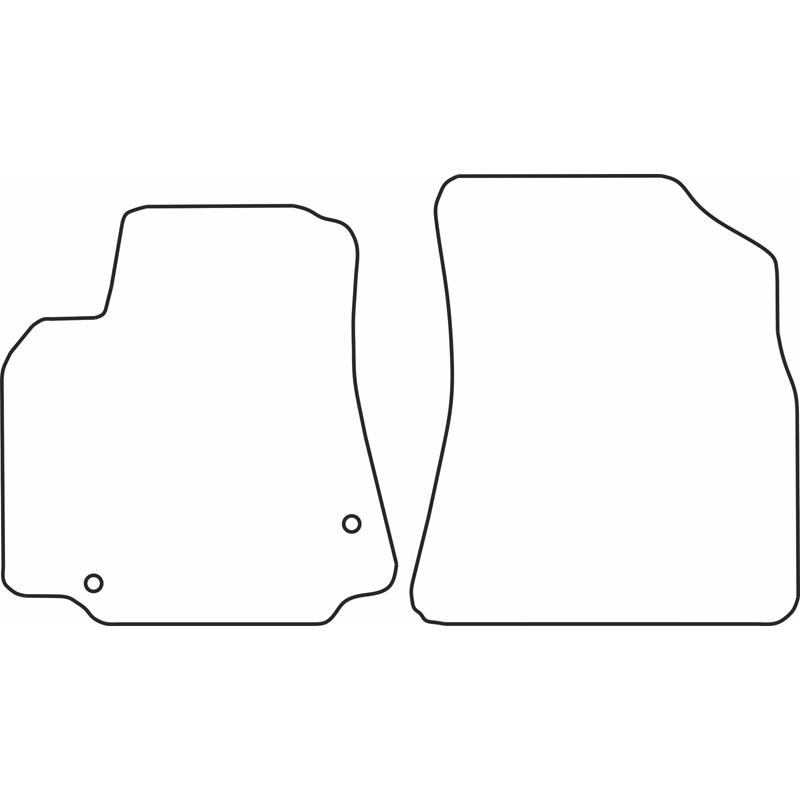 Set car mats  Peugeot Partner 2008-2018 (only front)