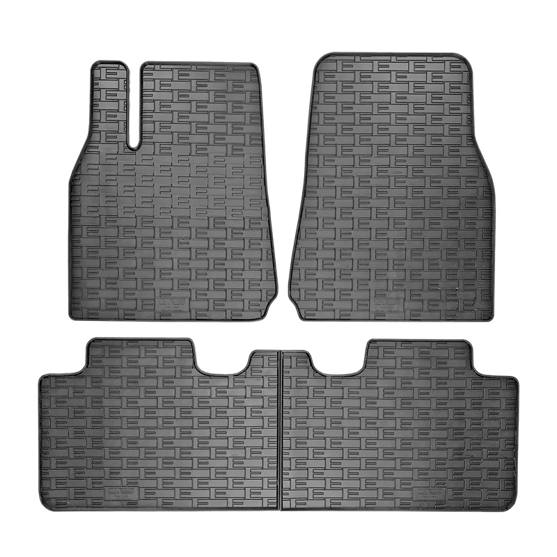 Rubber car mats set  Tesla Model Y 2020- (3-pieces + fixing system)