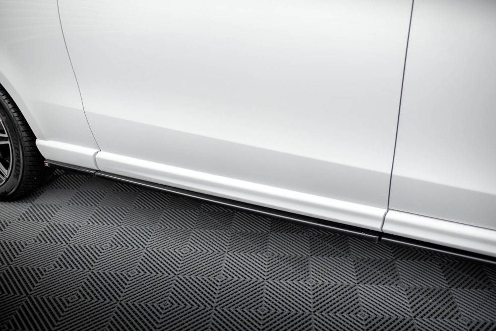 Zijskirts passend voor Mercedes-Benz V-Class Extra Long AMG-Line W447 Facelift 2019 - Maxton Glans Zwart