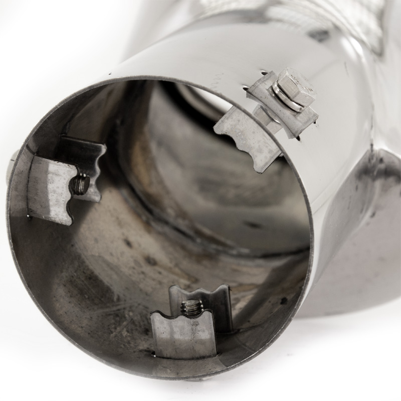 Simoni Racing Exhaust Tip Oval Inox - 116x86xL180mm - Installation 46->74mm