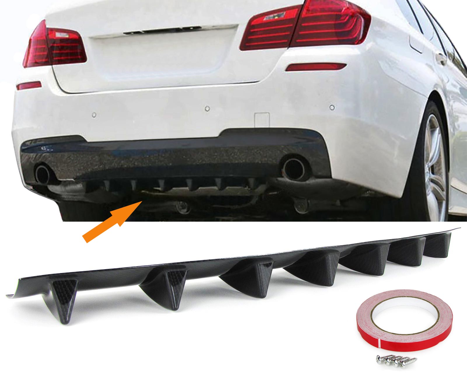 Universele Diffuser Carbon Look 7 ribben