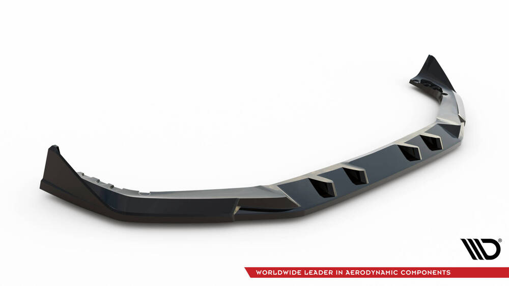Voorspoiler passend voor BMW X5M F95 Facelift Maxton Glans Zwart V.2