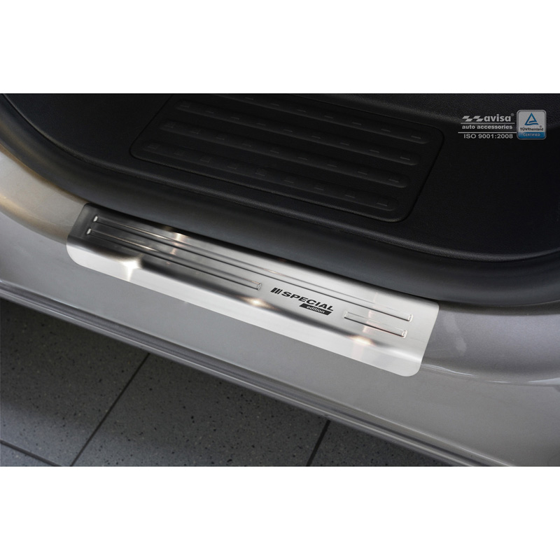 Inox door sill protectors  Volkswagen Transporter T6 2015- & FL 2019- 'Special Edition' - 2-pieces