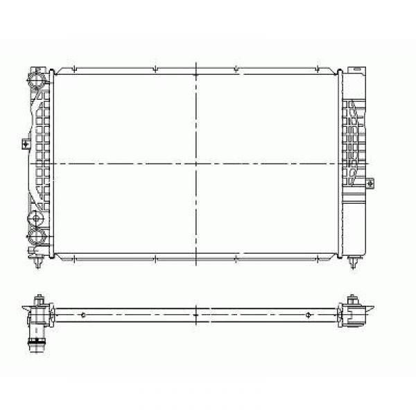 Radiator PASSAT/AUDI A4 94->> 632x414x34 1.6/1.8/1.9TDI AC +/-