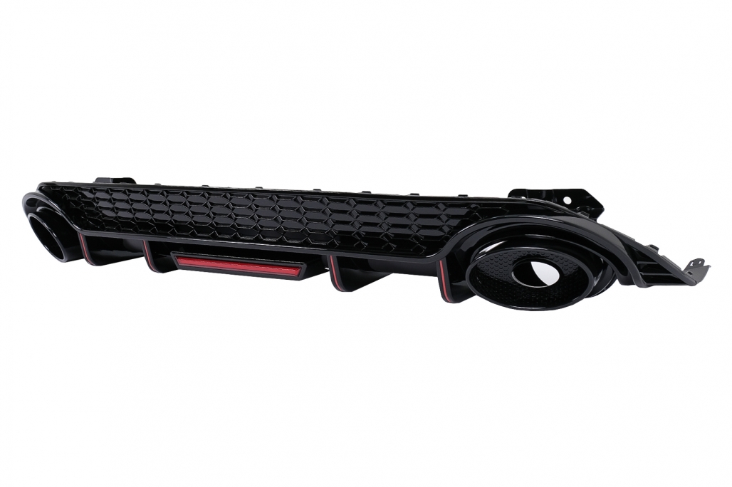Diffuser passend voor Audi S3 Hatchback 8Y RS-Look Zwart met sierstukken