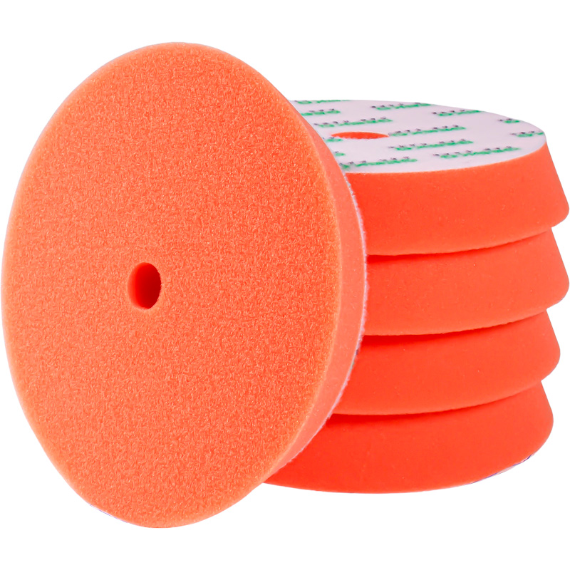 Gecko Medium Polishing Pad (Orange) 80mm – 5 pcs – 75mm backing plate