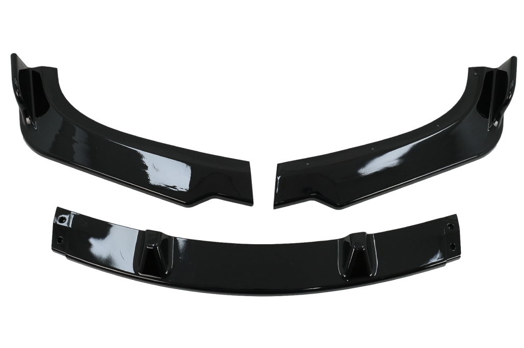 Voorspoiler passend voor BMW 3 Series E90 E91 LCI (2008-2011) Glans Zwart