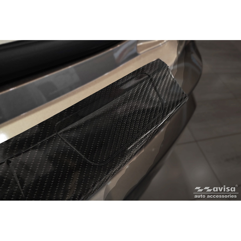 Real 3D Carbon Rear bumper protector  Ford Edge II Facelift 2018- incl. ST-Line & Vignale 'Ribs'
