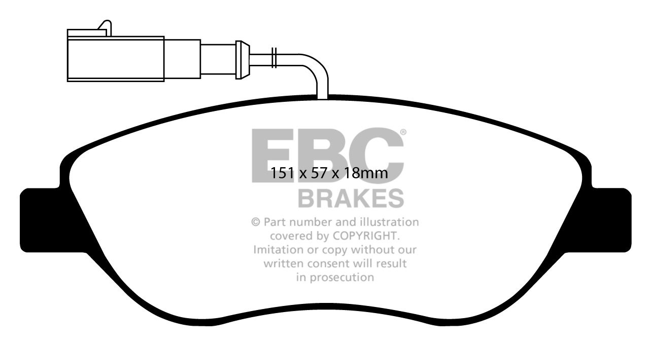 EBC Brakes FIAT Bravo 1.4 Turbo (150) 2010-.. Remblokken voorzij