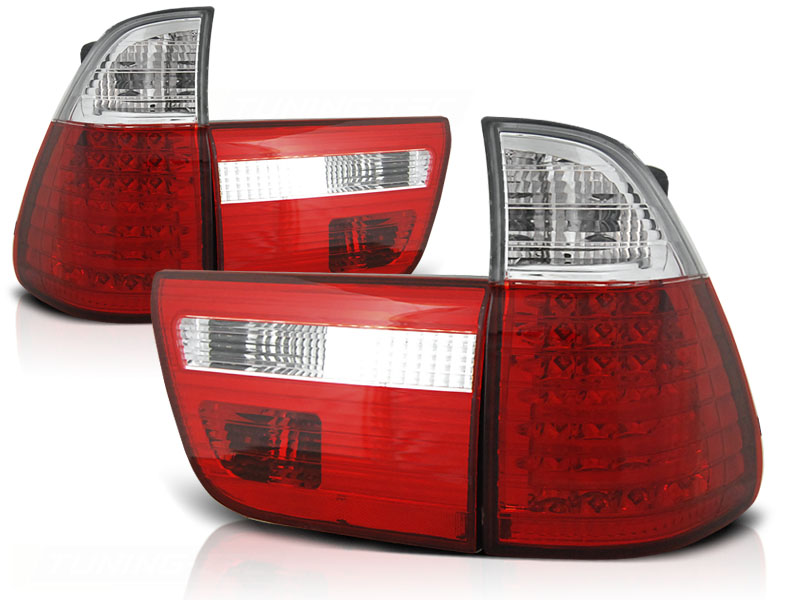 BMW X5 98-03 LED Taillights Red/White