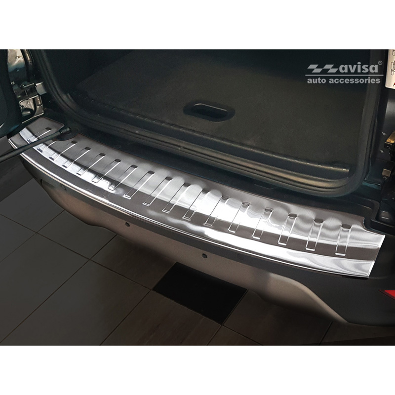 Stainless Steel Rear bumper protector  Ford Ecosport II Facelift 2017- incl. ST-Line 'Ribs'