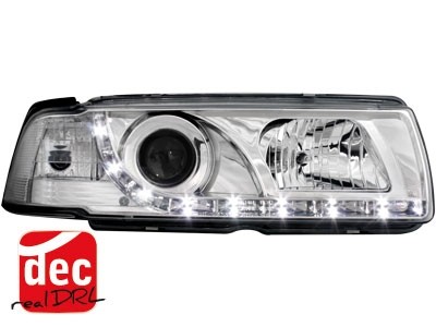 Headlights BMW E36 Sedan 92-98 Devil Eyes Dlite LED Chrom