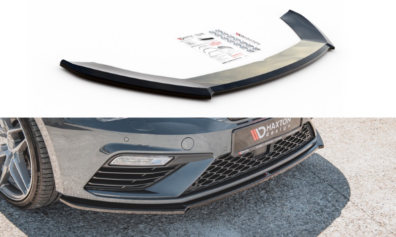 Voorspoiler passend voor Seat Leon 3 Cupra/FR Facelift Glans Zwart