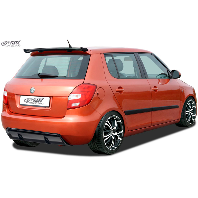 Rear bumper skirt 'Diffuser'  Skoda Fabia II HB (5J) 2007-2014 (ABS glossy black)