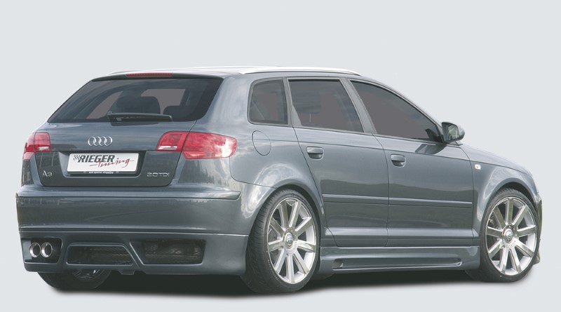 Sideskirts Audi A3 8P Sportback 3-5 Doors Rieger with uitsnede