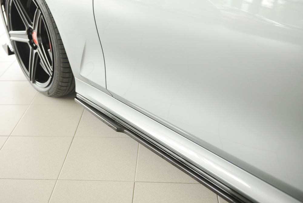 Zijskirts passend voor BMW 3 Serie M Pakket G20 G21 Rieger Glans Zwart