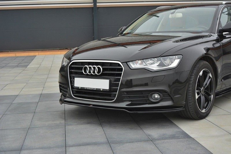 Voorspoiler passend voor Audi A6 C7 Glanzend Zwart