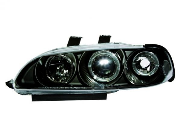 Headlights Honda Civic '92-'95 4 doors Angel Eyes Black