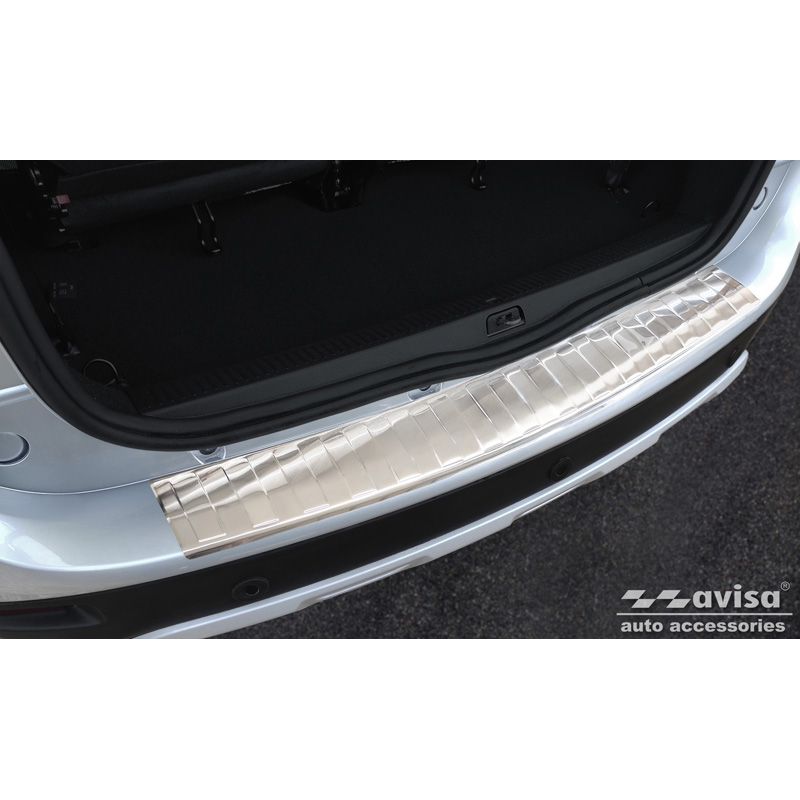 Stainless Steel Rear bumper protector  Dacia Lodgy 2012-2017 & FL 2017- 'Ribs'