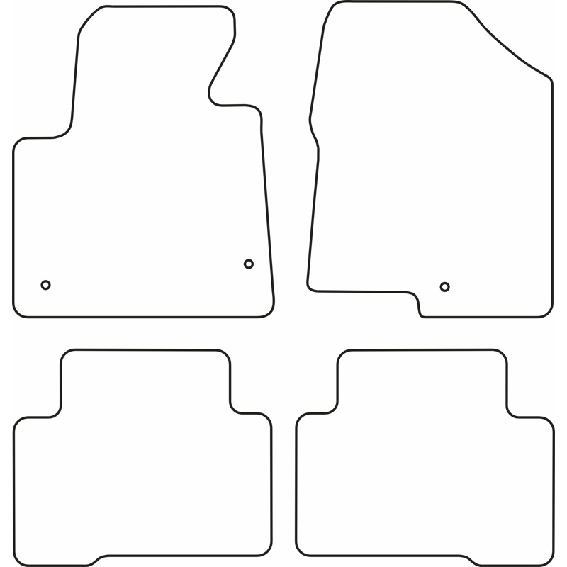Set car mats  Hyundai Santa Fe 2013-2018 (5 persons)