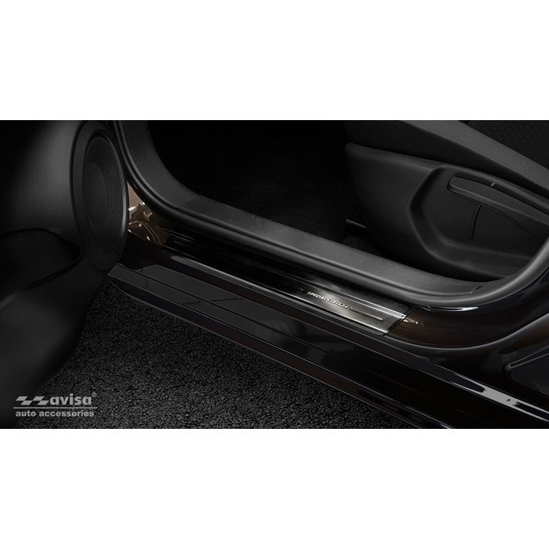 Black inox door sill protectors  Nissan Juke II 2019- 'Special Edition' - 4-pieces