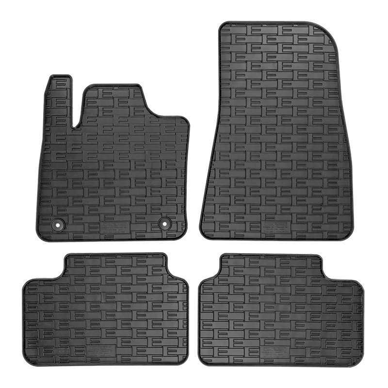 Rubber car mats set  Volvo C40 Recharge 2021- & XC40 Recharge 2021- (4-pieces + fixing system)